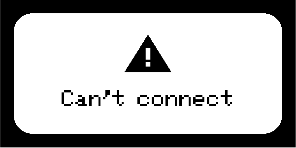 Can't connect