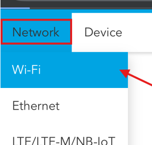 Select Wi-Fi from the Network tab